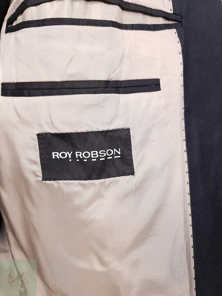 Blazer Roy Robson Reda Negro Rayas Super 110 - Talla XL Largo 8