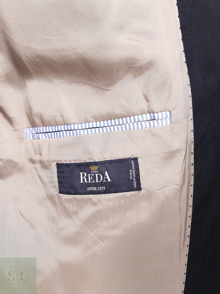 Blazer Roy Robson Reda Negro Rayas Super 110 - Talla XL Largo 9