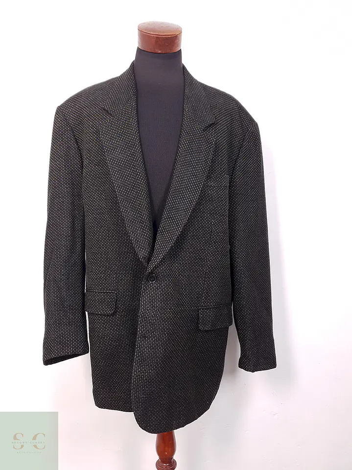 Blazer Lavis Negro con Puntos Naranja - Talla 3XL 1