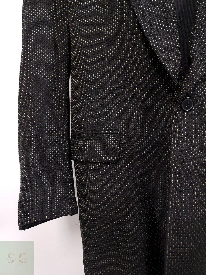 Blazer Lavis Negro con Puntos Naranja - Talla 3XL 3