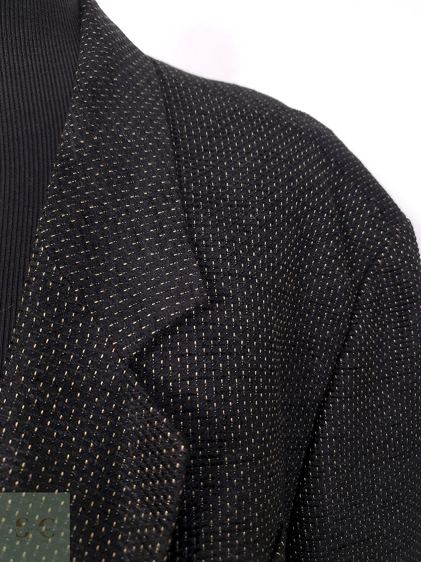 Blazer Lavis Negro con Puntos Naranja - Talla 3XL 6