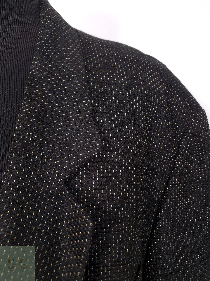 Blazer Lavis Negro con Puntos Naranja - Talla 3XL 6