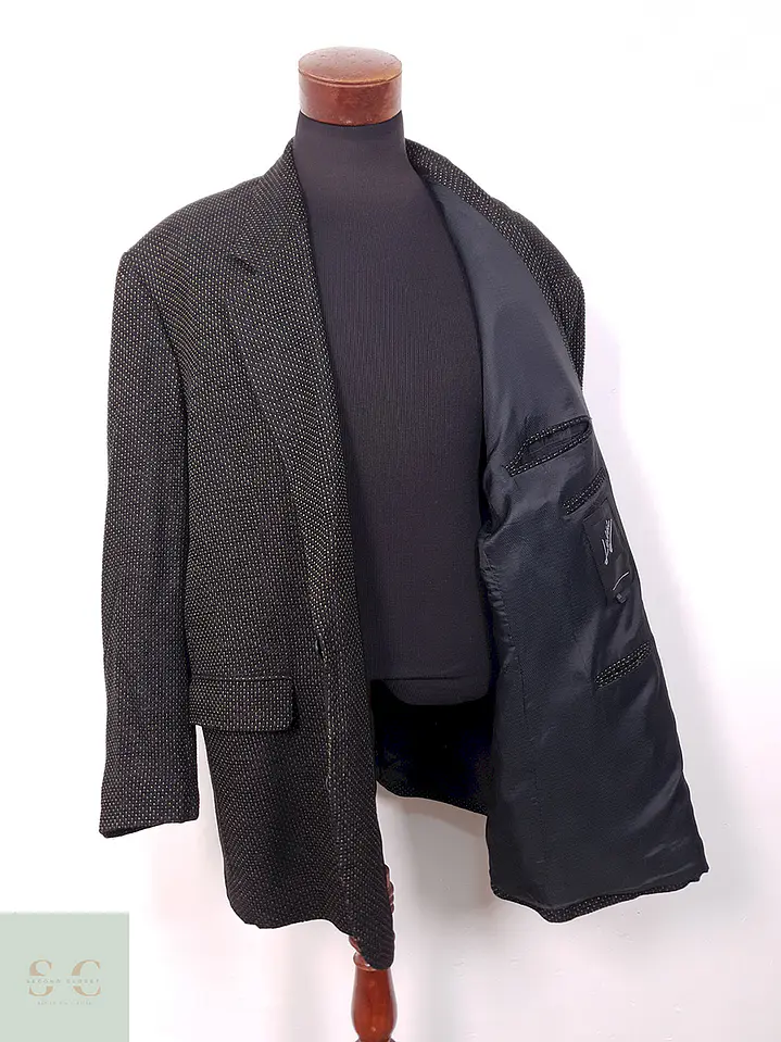 Blazer Lavis Negro con Puntos Naranja - Talla 3XL 10