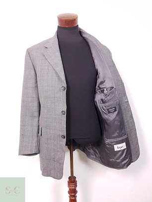 Blazer Bogart Gris 100% Lana Virgen - Talla XL