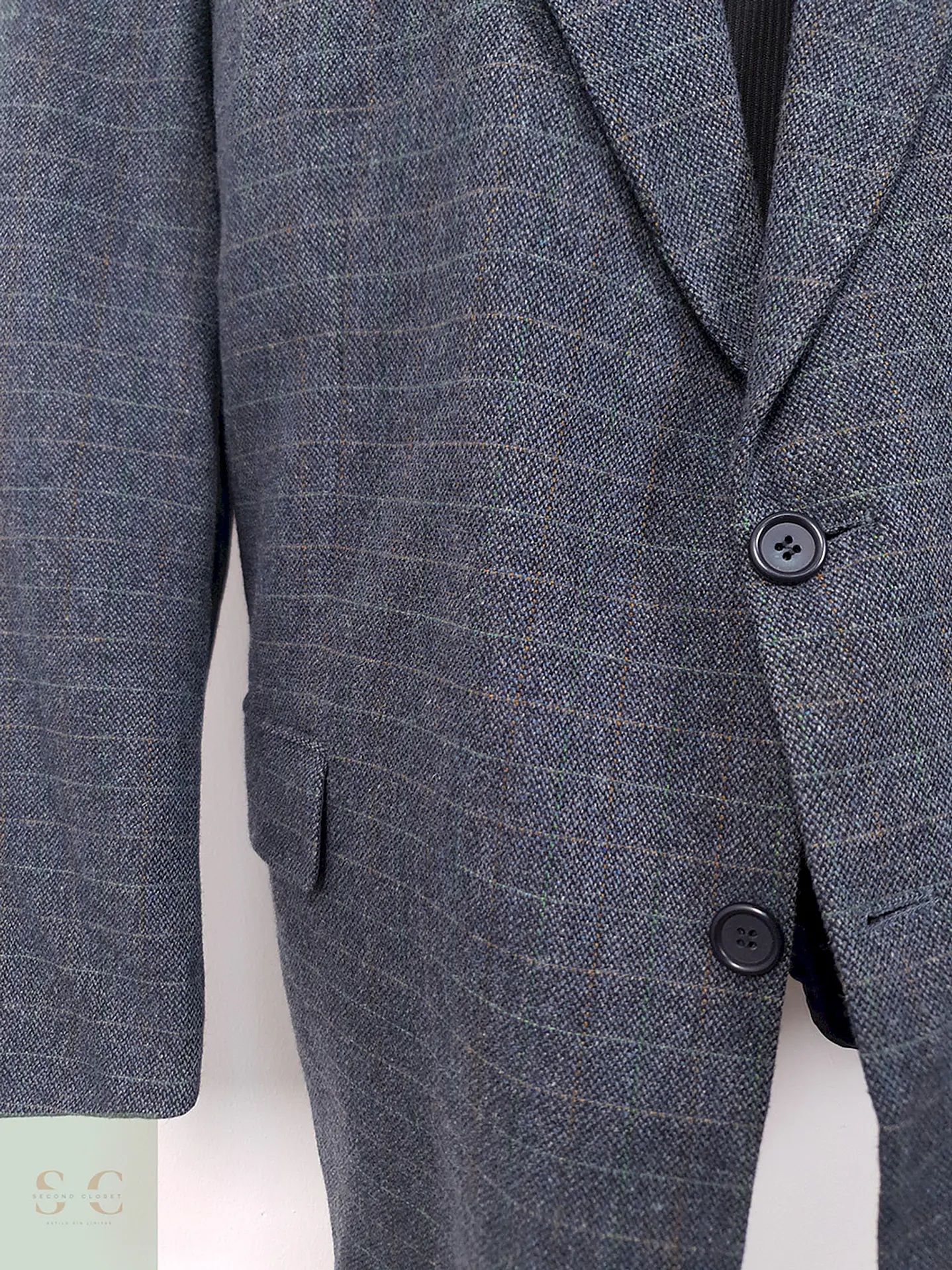 Blazer Mario Barutti Azul Lana Virgen Poliéster Cashmere - Talla XXL 3