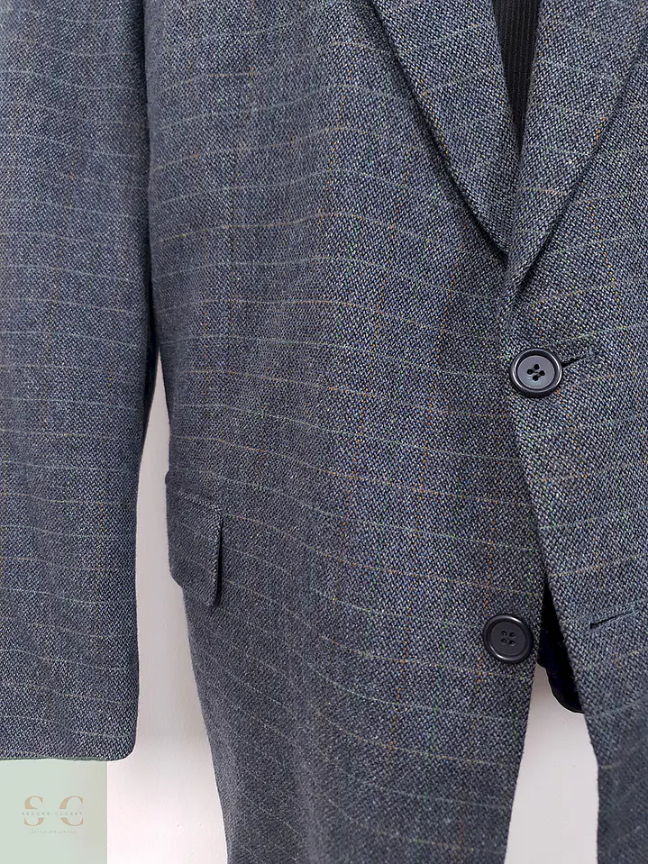 Blazer Mario Barutti Azul Lana Virgen Poliéster Cashmere - Talla XXL 3