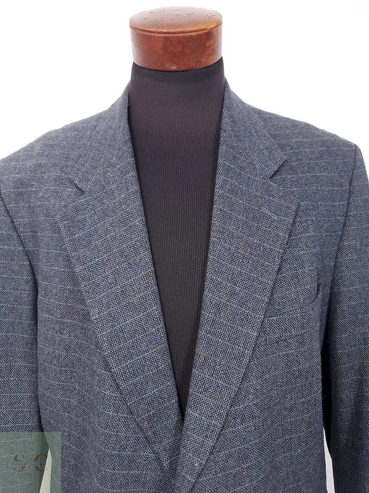 Blazer Mario Barutti Azul Lana Virgen Poliéster Cashmere - Talla XXL 4