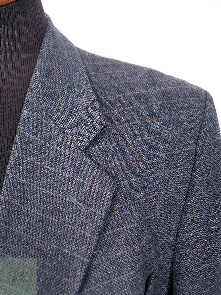 Blazer Mario Barutti Azul Lana Virgen Poliéster Cashmere - Talla XXL 5