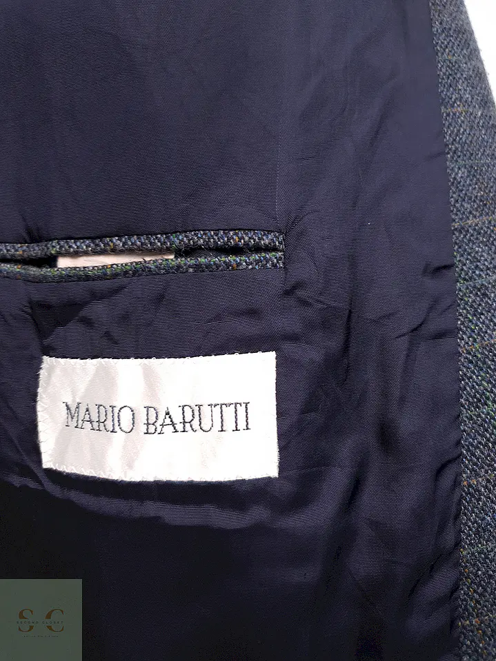 Blazer Mario Barutti Azul Lana Virgen Poliéster Cashmere - Talla XXL 7