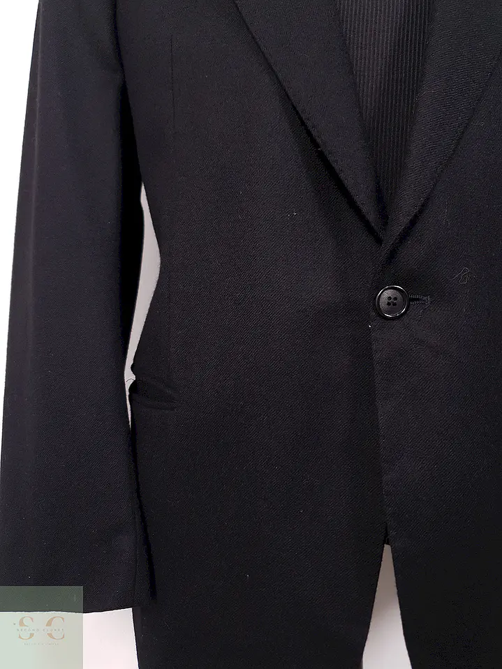 Blazer Formal Negro 1 Botón Lana Virgen Cashmere - Talla SM 3