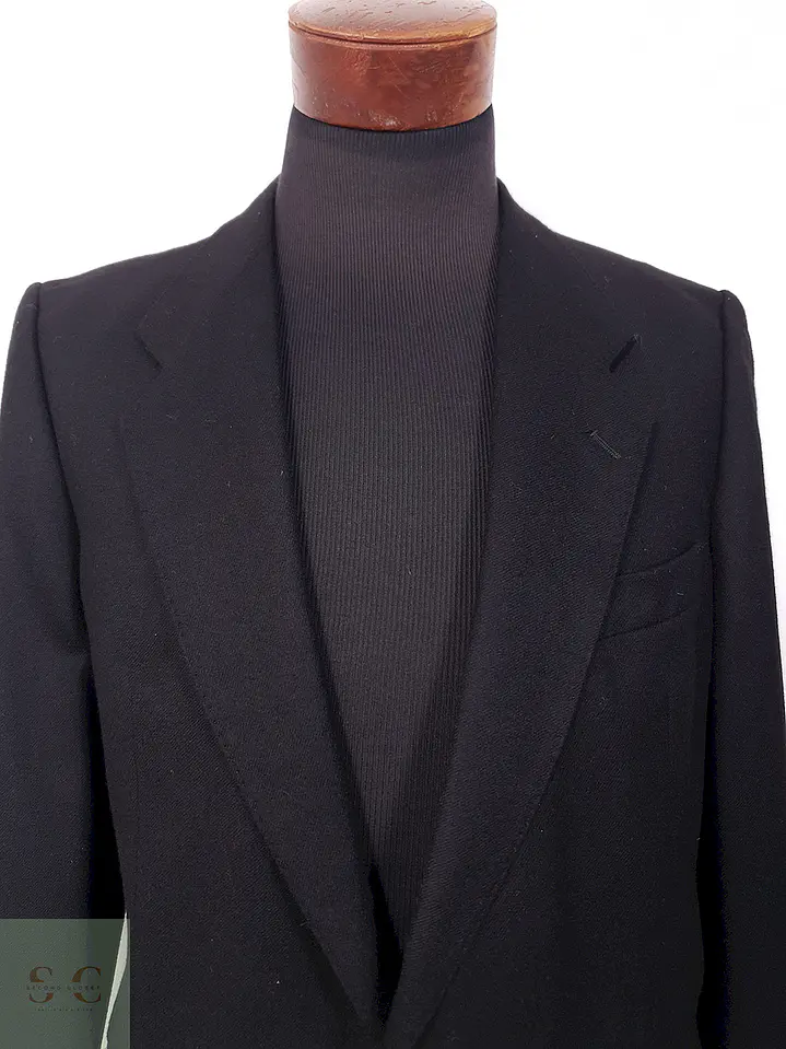 Blazer Formal Negro 1 Botón Lana Virgen Cashmere - Talla SM 4