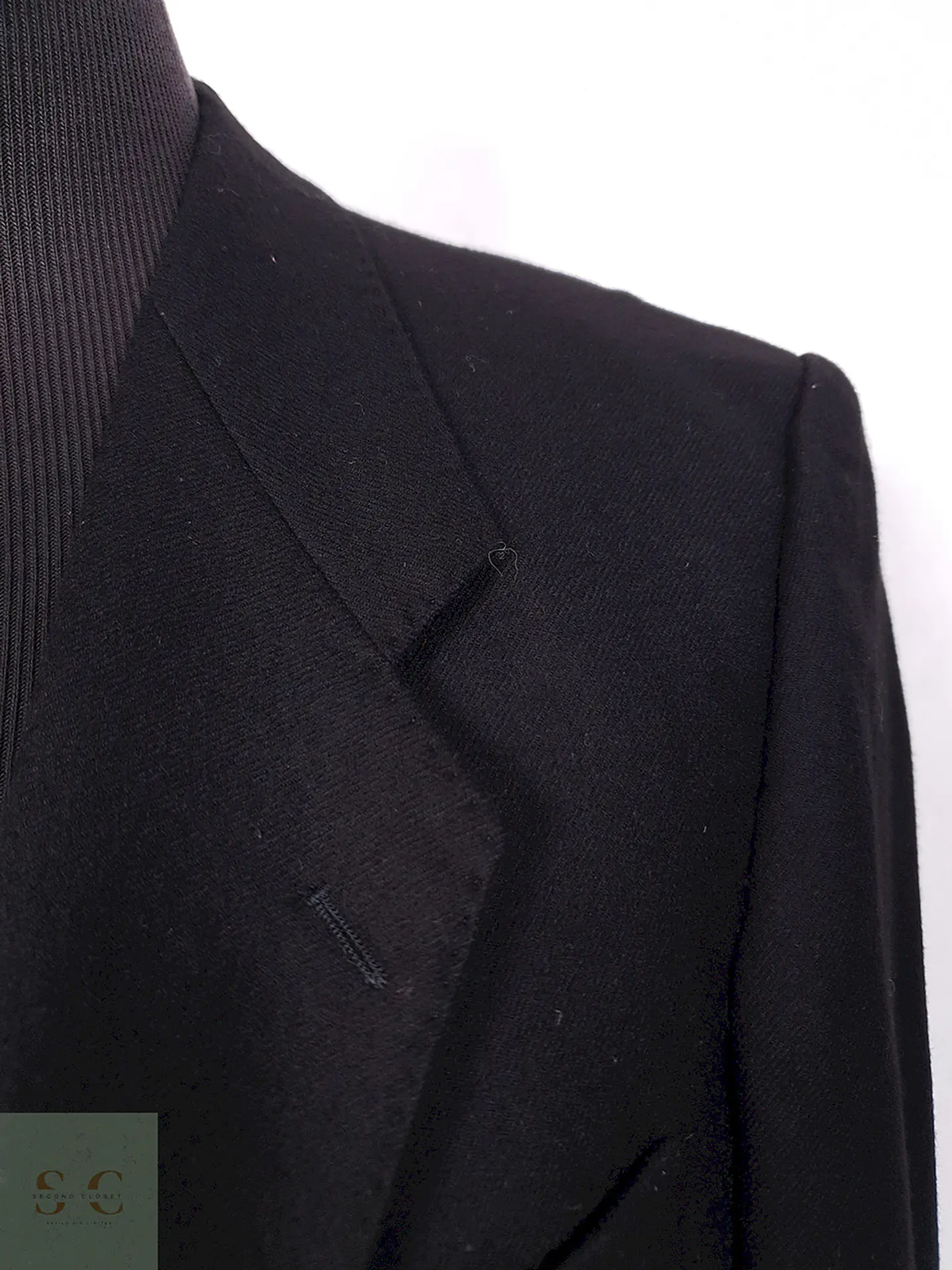 Blazer Formal Negro 1 Botón Lana Virgen Cashmere - Talla SM 5