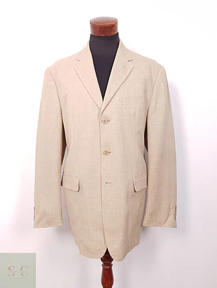 Blazer Kingfield Beige Símil Lino - Talla XXL