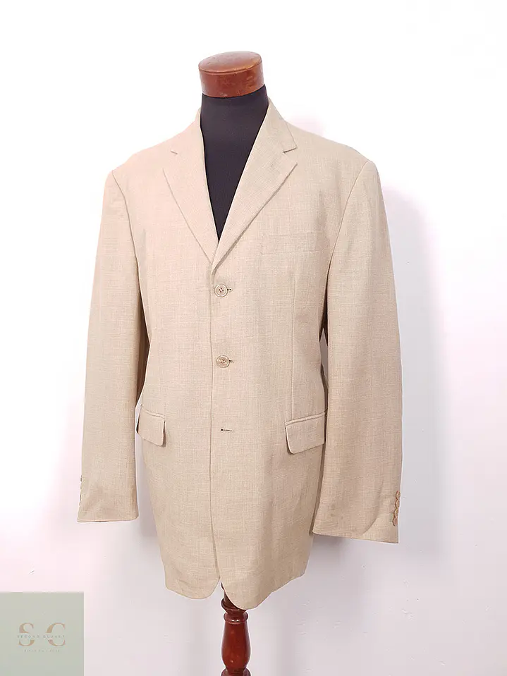 Blazer Kingfield Beige Símil Lino - Talla XXL 2