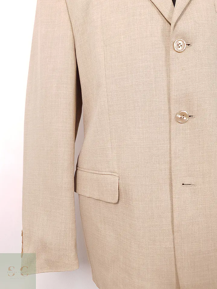 Blazer Kingfield Beige Símil Lino - Talla XXL 3