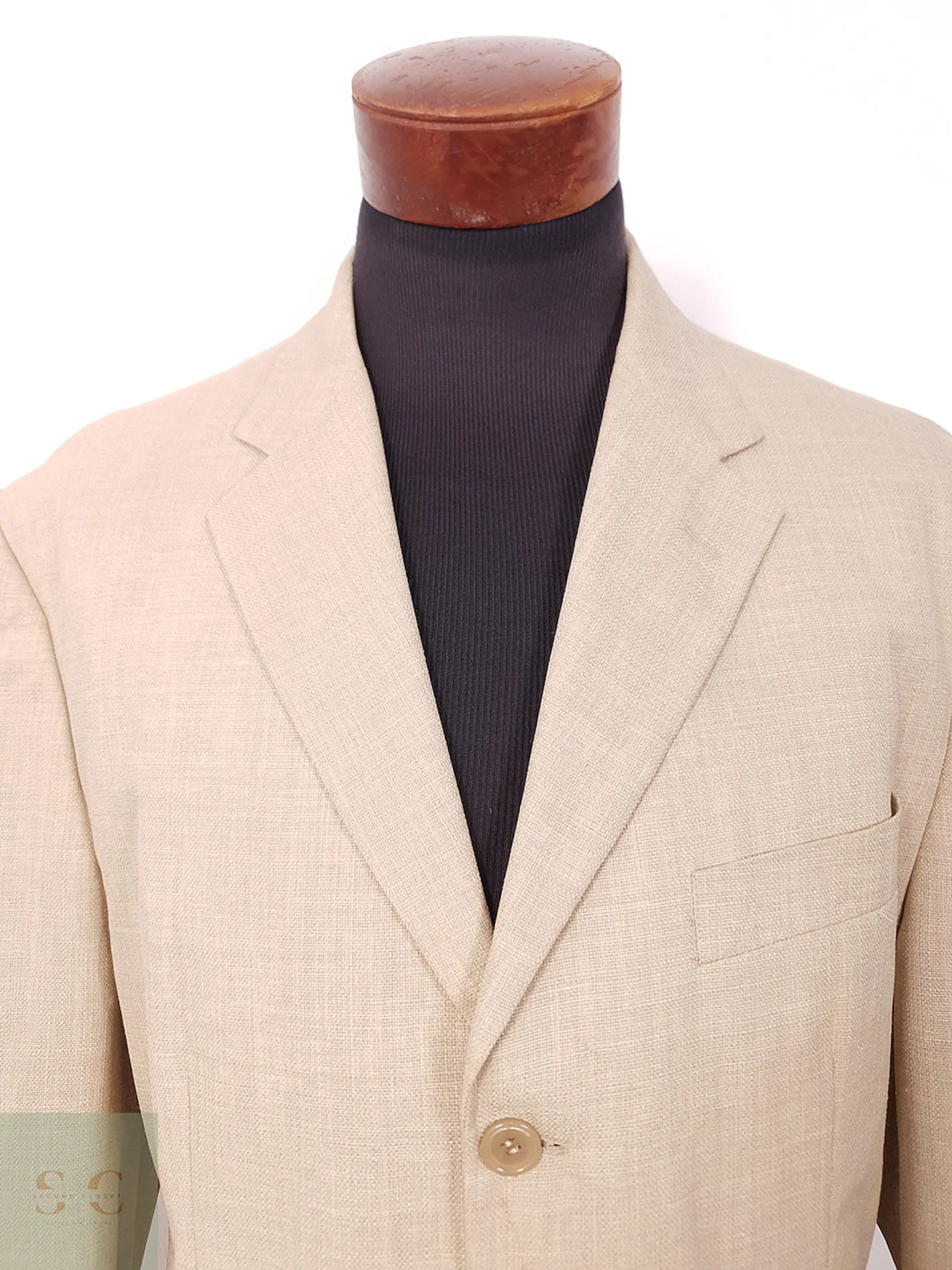 Blazer Kingfield Beige Símil Lino - Talla XXL 4