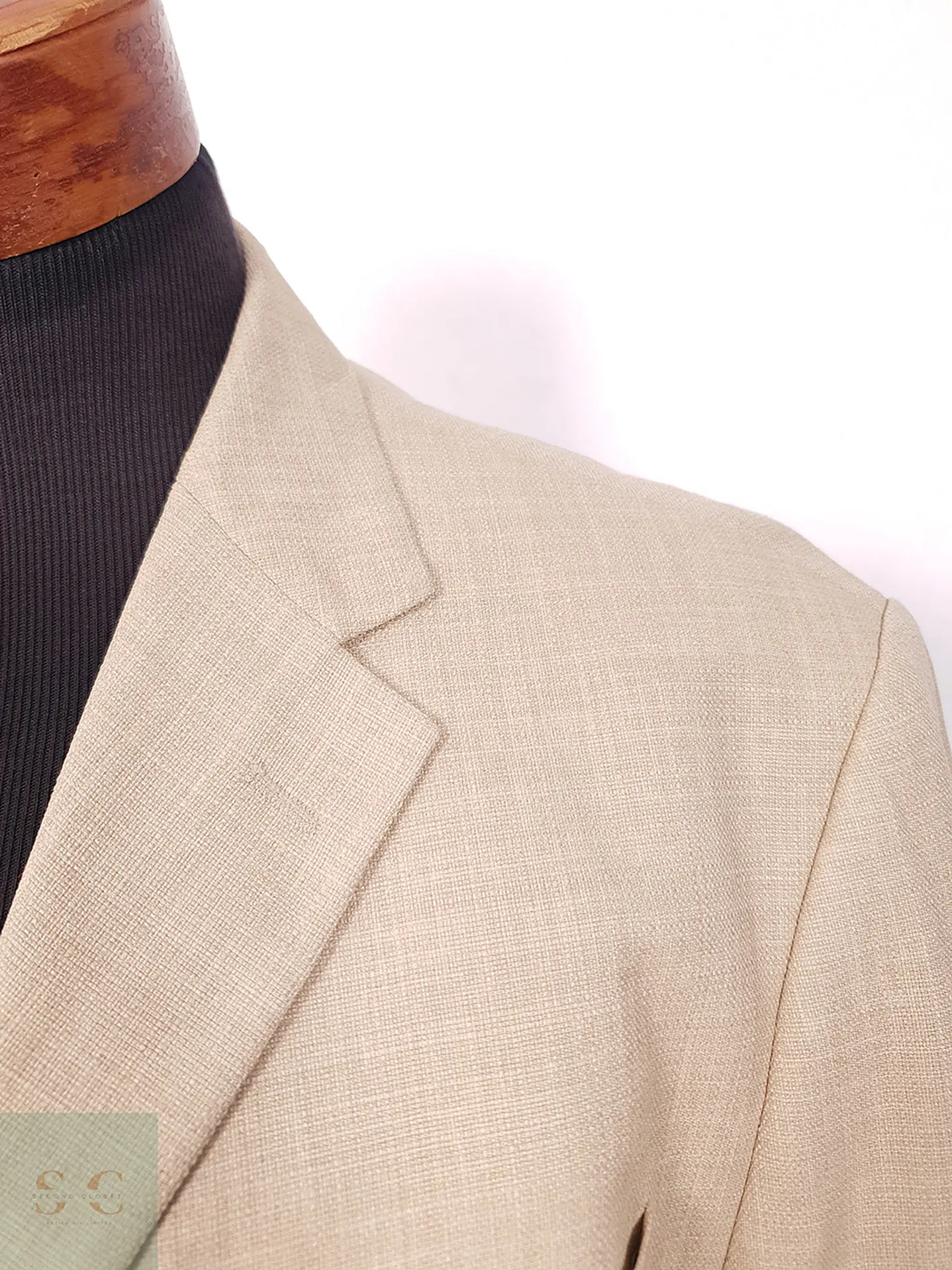 Blazer Kingfield Beige Símil Lino - Talla XXL 5