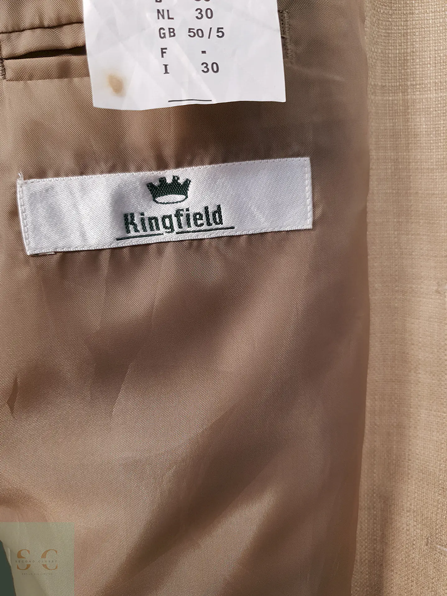 Blazer Kingfield Beige Símil Lino - Talla XXL 8