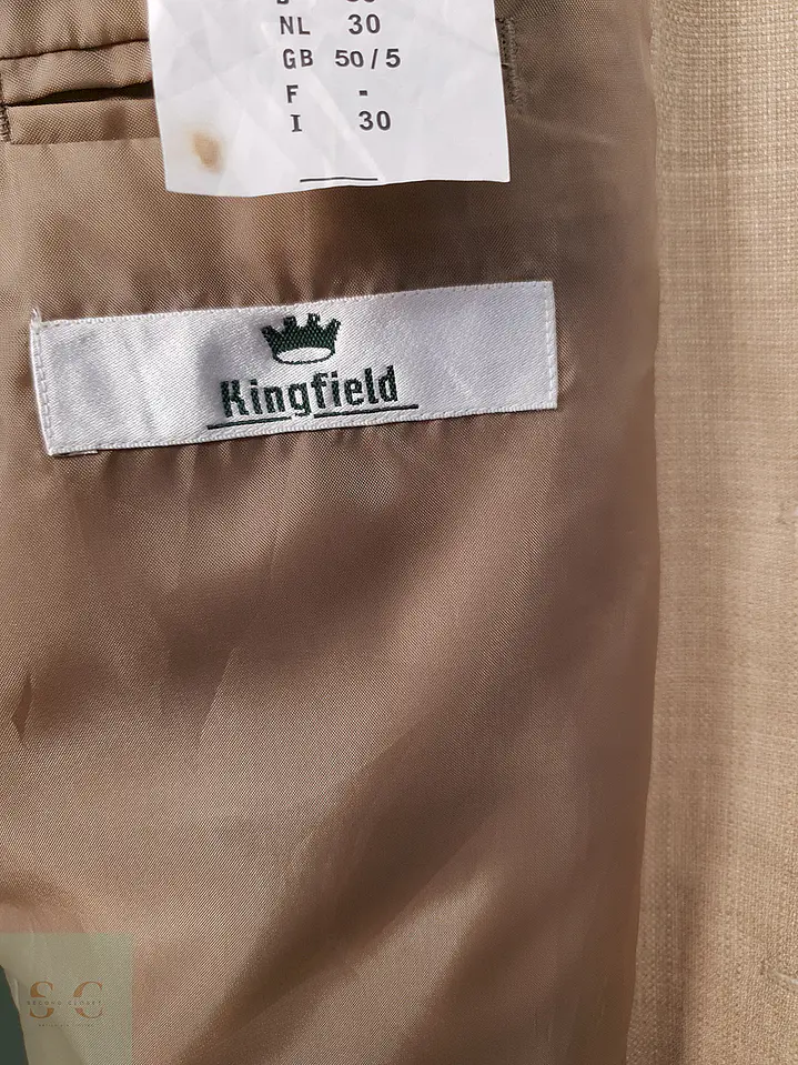 Blazer Kingfield Beige Símil Lino - Talla XXL 8