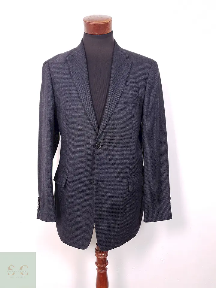 Blazer Hugo Boss Hosen Spezi Azul Oscuro Texturizado - Talla ML 1