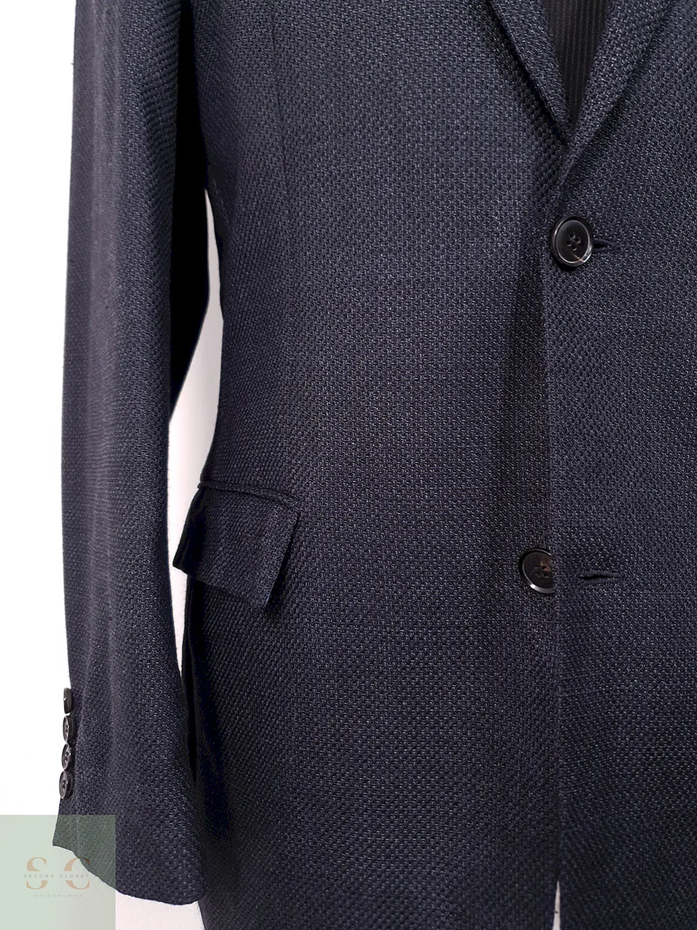 Blazer Hugo Boss Hosen Spezi Azul Oscuro Texturizado - Talla ML 3