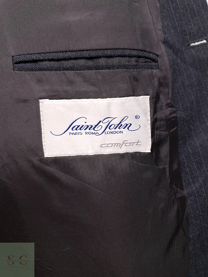 Blazer Saint John Comfort Trevira Plomo Rayas - Talla L 7