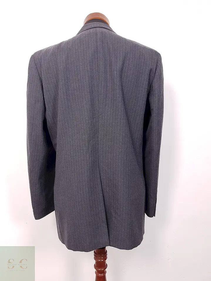 Blazer Saint John Comfort Trevira Plomo Rayas - Talla L 11