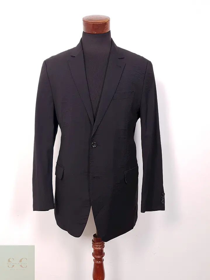 Blazer Giorgio Classic Fit 100% Lana Virgen Super 100 Negro - Talla L 1