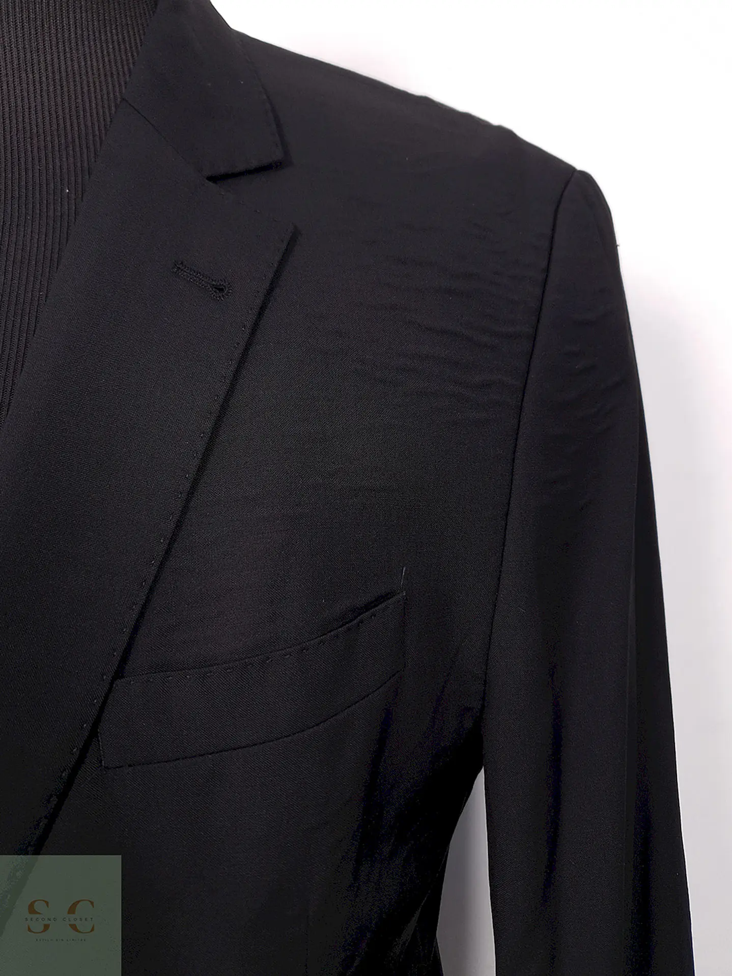 Blazer Giorgio Classic Fit 100% Lana Virgen Super 100 Negro - Talla L 6