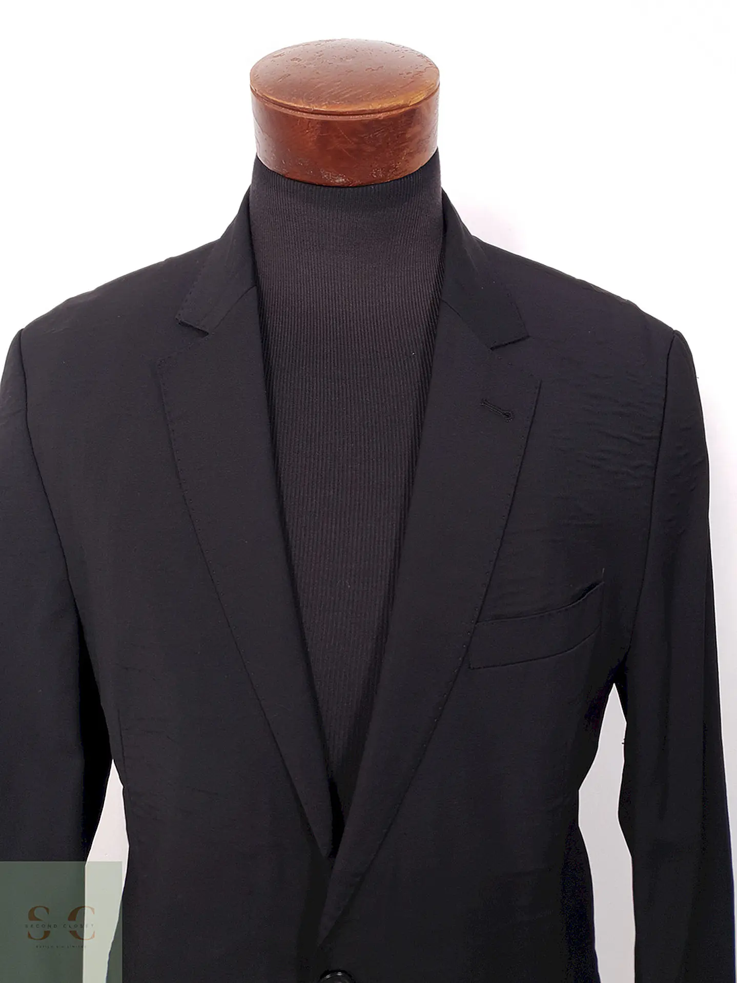 Blazer Giorgio Classic Fit 100% Lana Virgen Super 100 Negro - Talla L 7