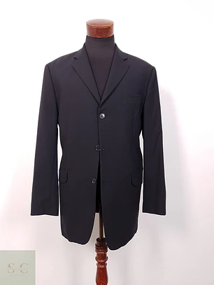 Blazer Stones Negro Lana Virgen Poliéster Elastano - Talla L