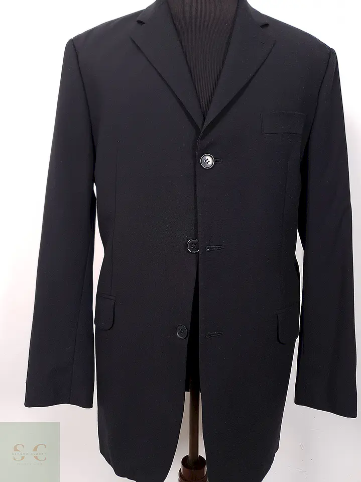 Blazer Stones Negro Lana Virgen Poliéster Elastano - Talla L 3
