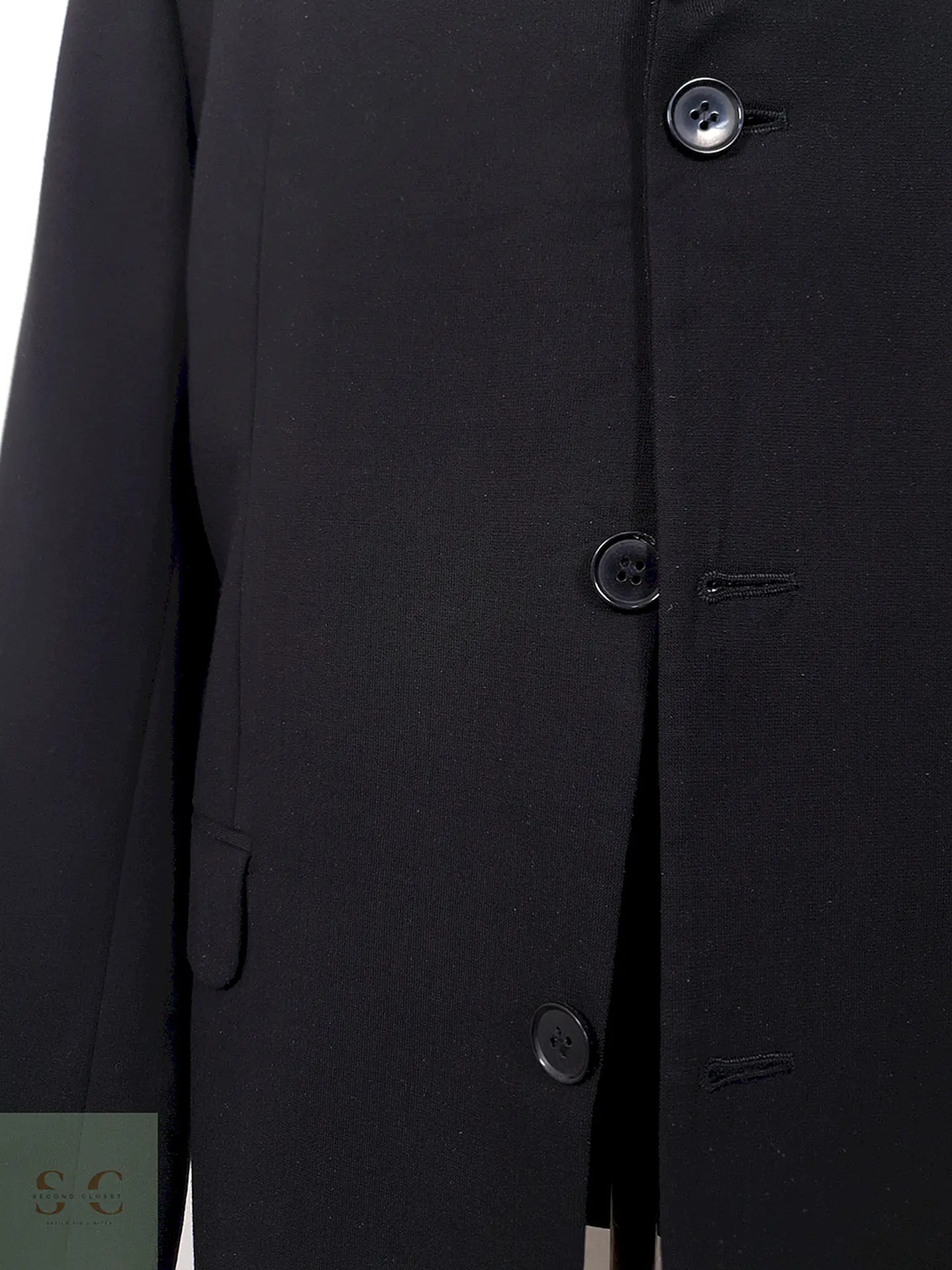 Blazer Stones Negro Lana Virgen Poliéster Elastano - Talla L 4