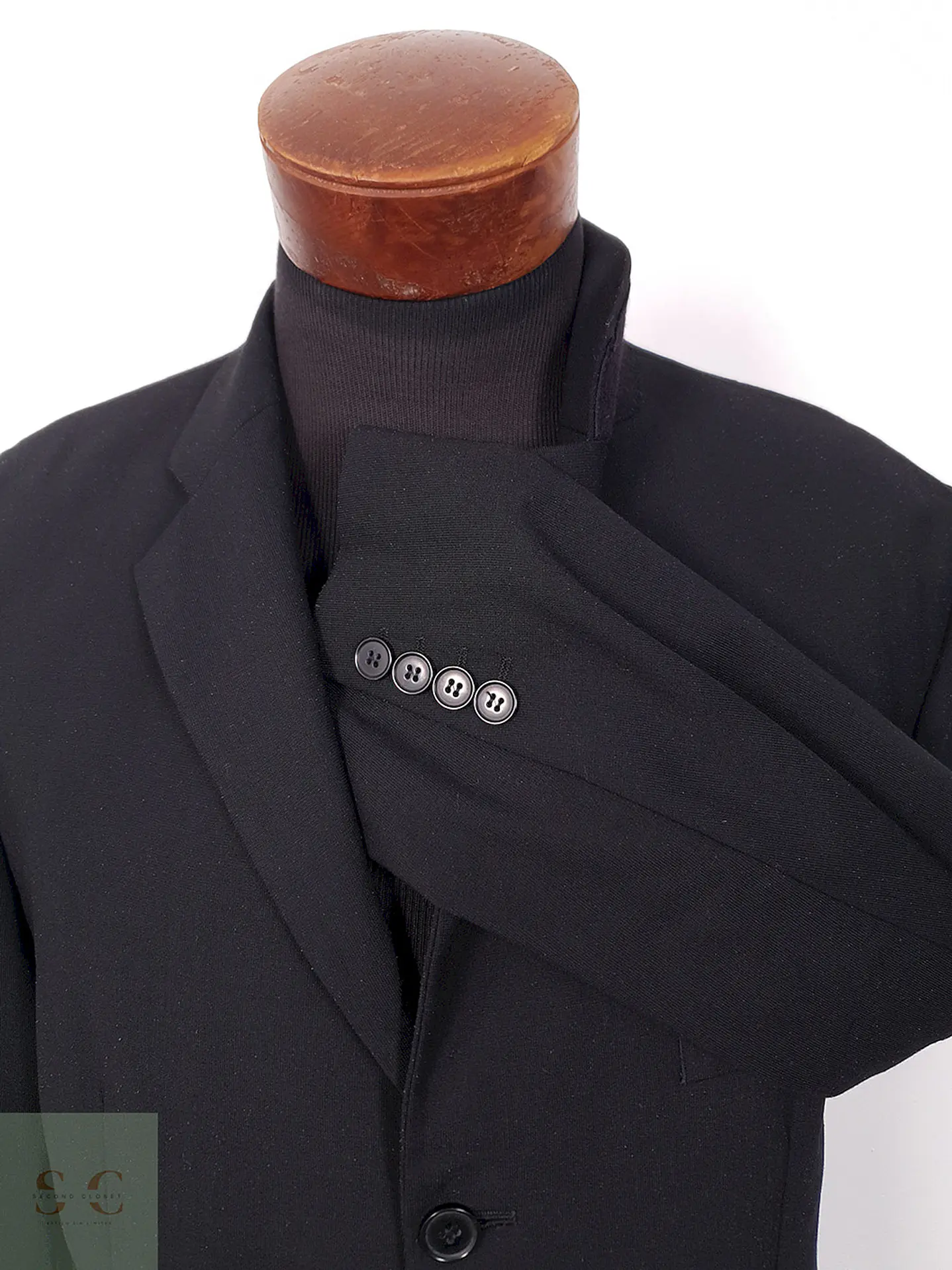 Blazer Stones Negro Lana Virgen Poliéster Elastano - Talla L 6