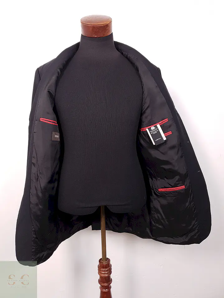 Blazer Stones Negro Lana Virgen Poliéster Elastano - Talla L 11