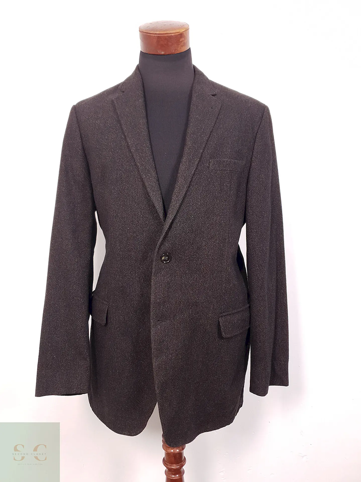 Blazer Benvenuto Black Label Café Mezcla Lana Virgen - Talla ML 1