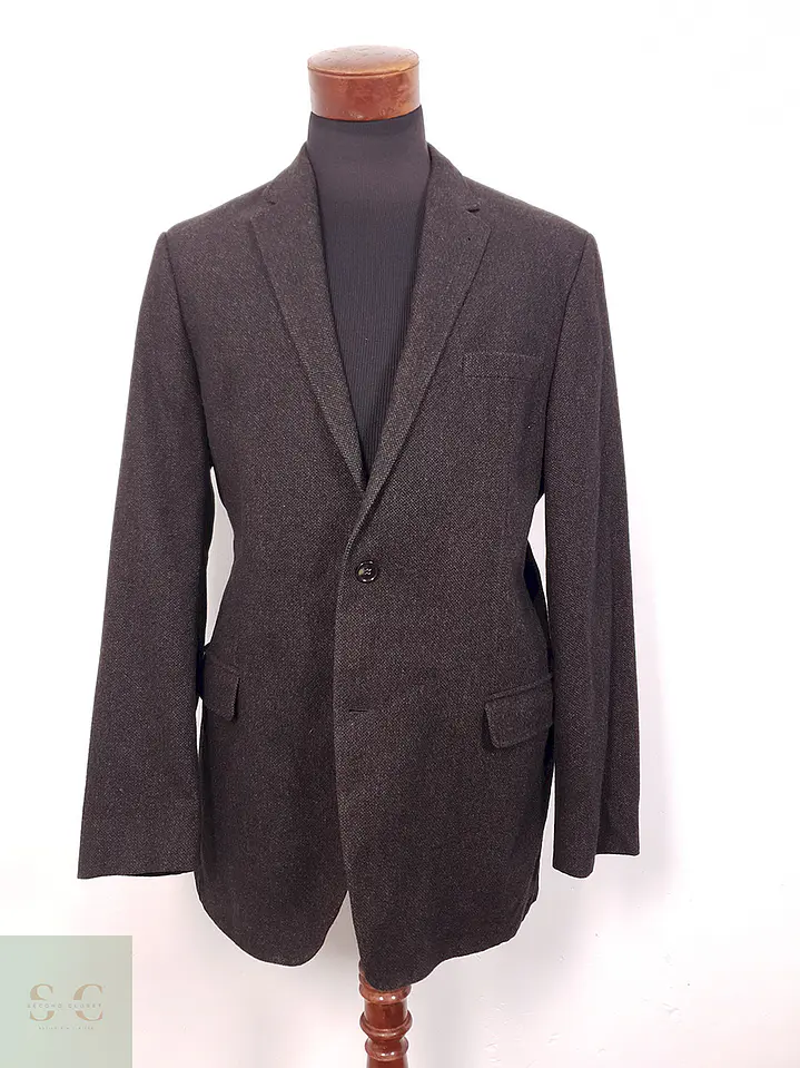 Blazer Benvenuto Black Label Café Mezcla Lana Virgen - Talla ML 1