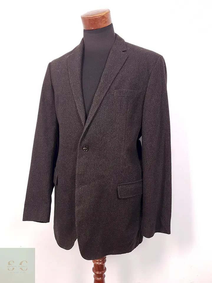 Blazer Benvenuto Black Label Café Mezcla Lana Virgen - Talla ML 2