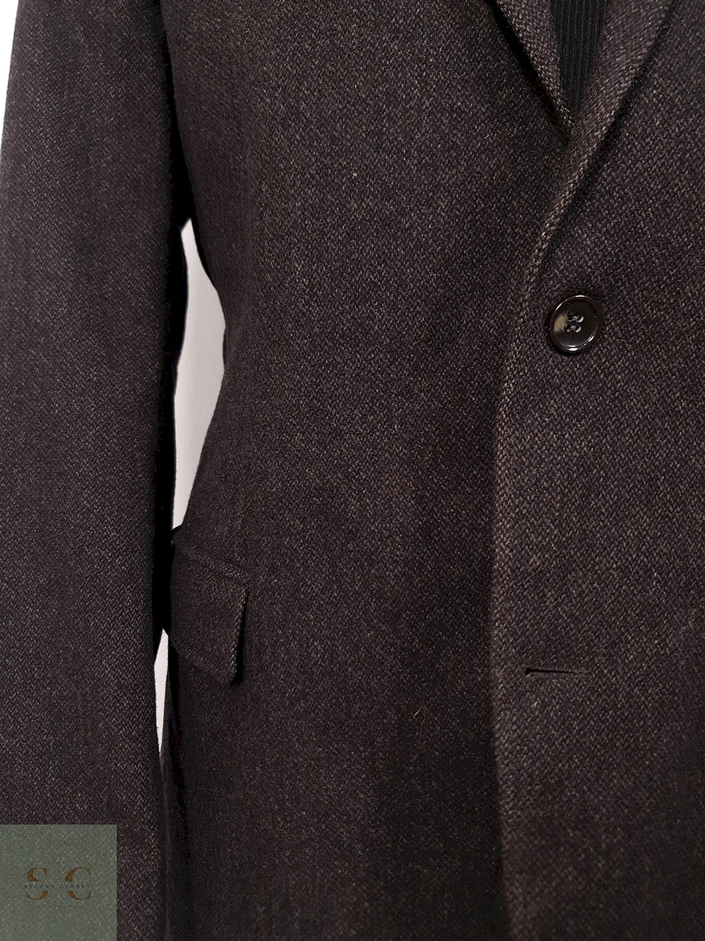 Blazer Benvenuto Black Label Café Mezcla Lana Virgen - Talla ML 3