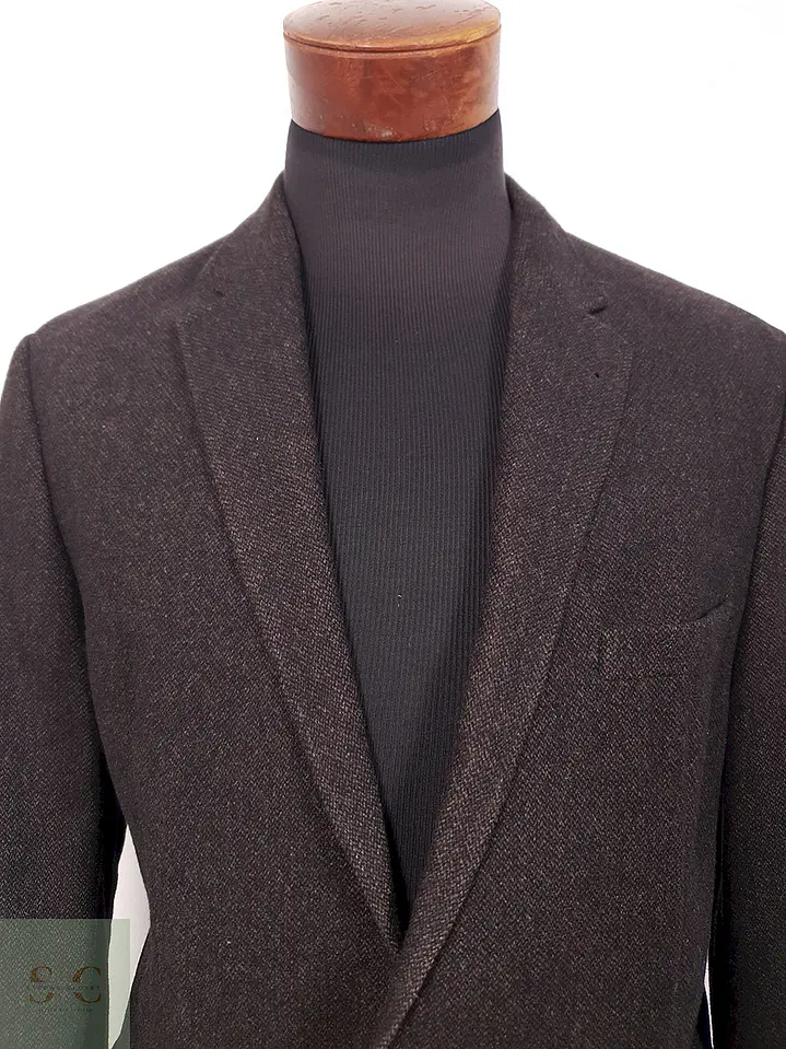 Blazer Benvenuto Black Label Café Mezcla Lana Virgen - Talla ML 4