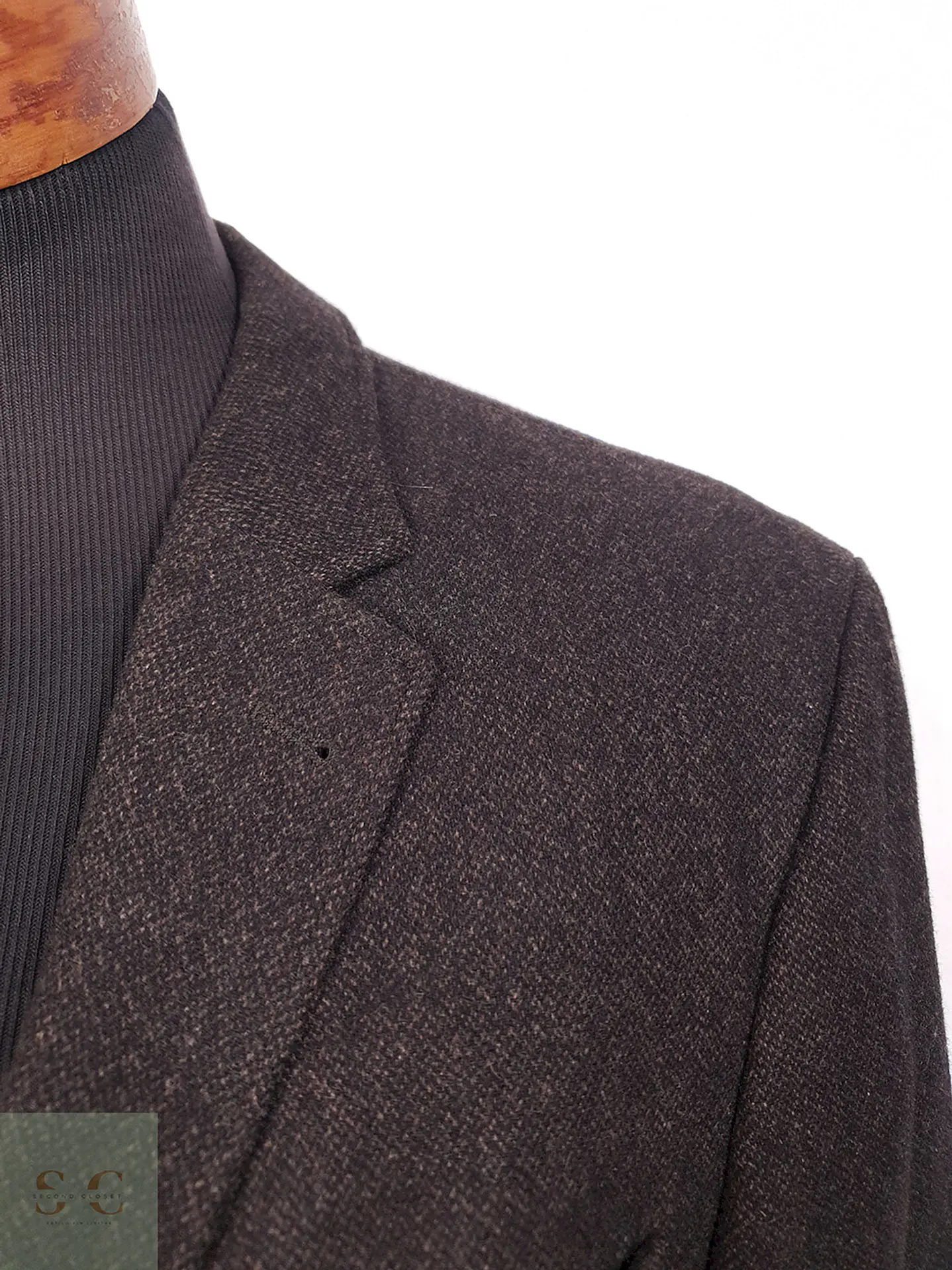 Blazer Benvenuto Black Label Café Mezcla Lana Virgen - Talla ML 5