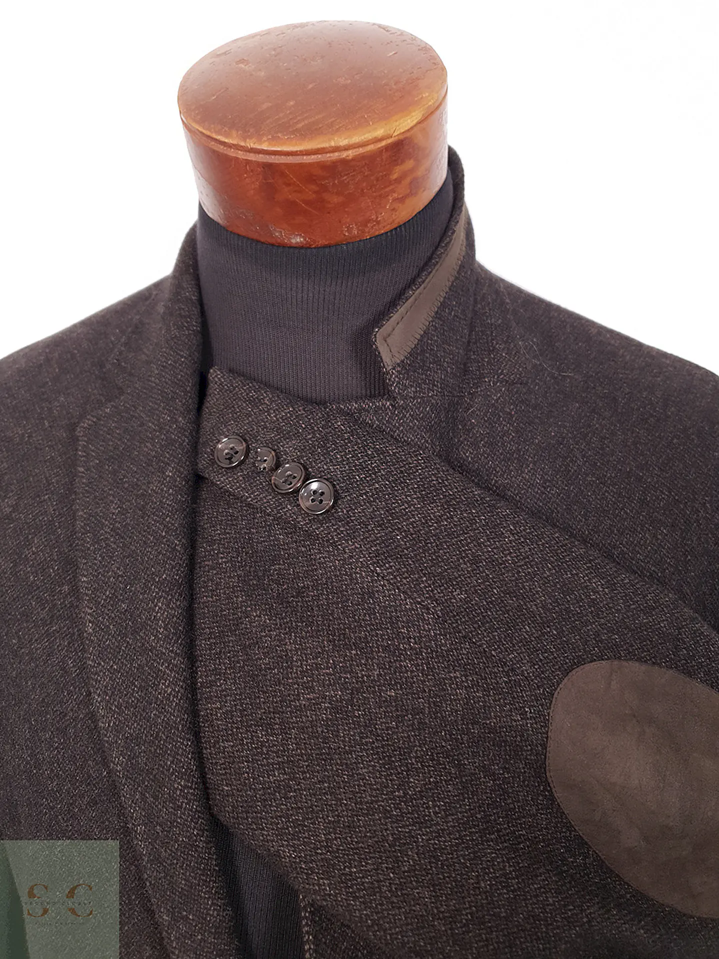 Blazer Benvenuto Black Label Café Mezcla Lana Virgen - Talla ML 6