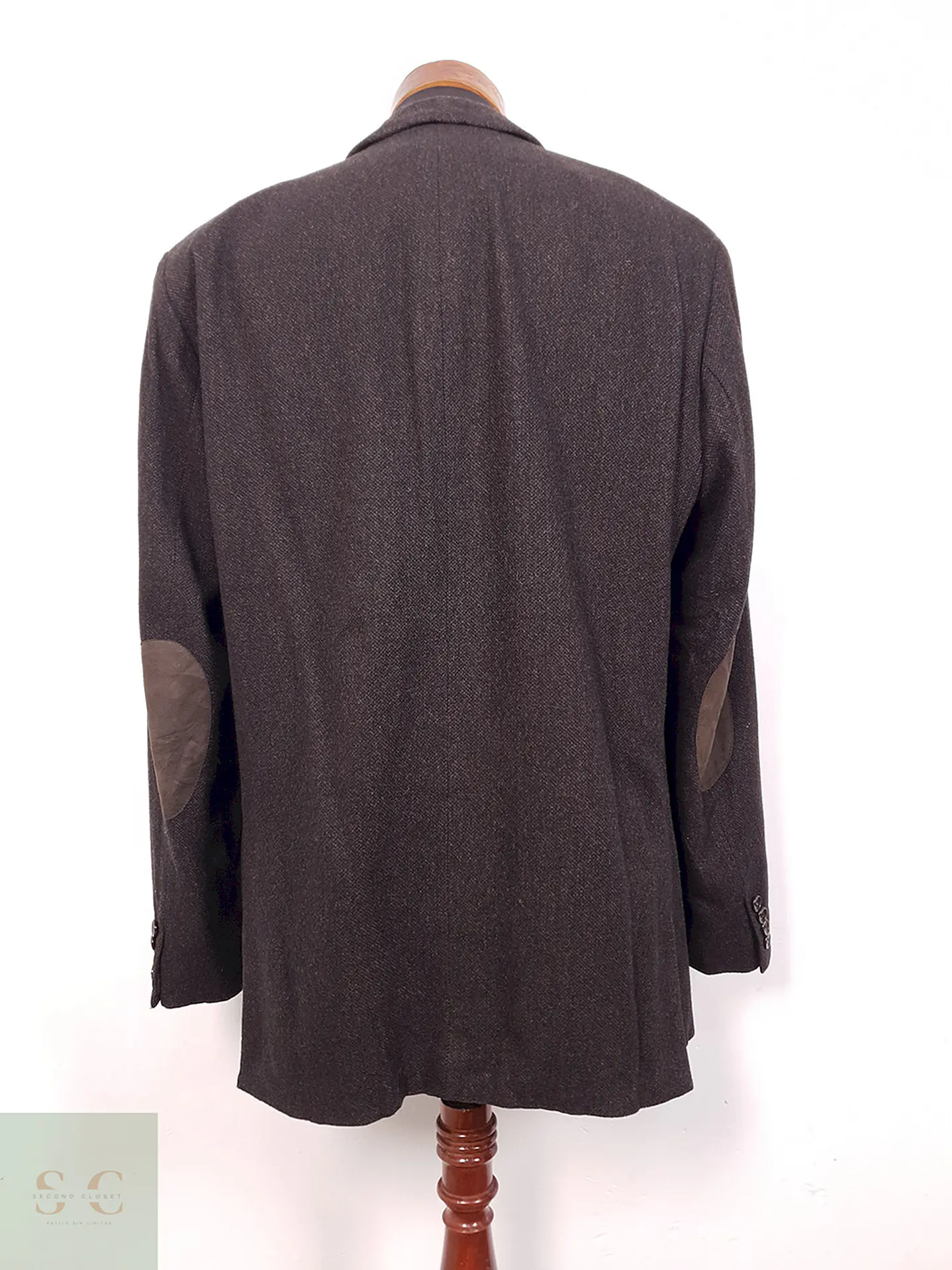 Blazer Benvenuto Black Label Café Mezcla Lana Virgen - Talla ML 10
