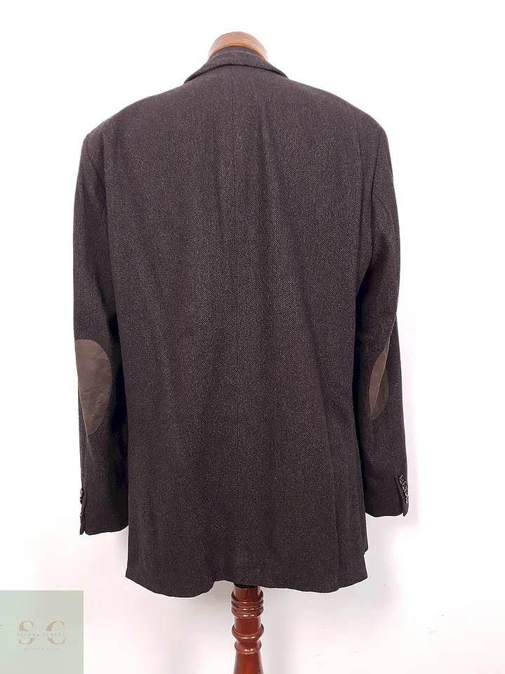 Blazer Benvenuto Black Label Café Mezcla Lana Virgen - Talla ML 10