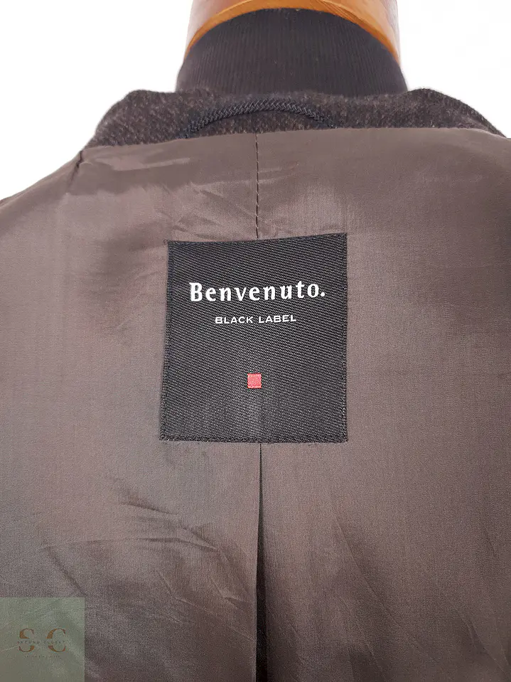 Blazer Benvenuto Black Label Café Mezcla Lana Virgen - Talla ML 11