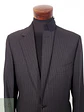 Blazer Canali Negro Raya Diplomática Lana Sastrería Italiana Talla L - Miniatura 8