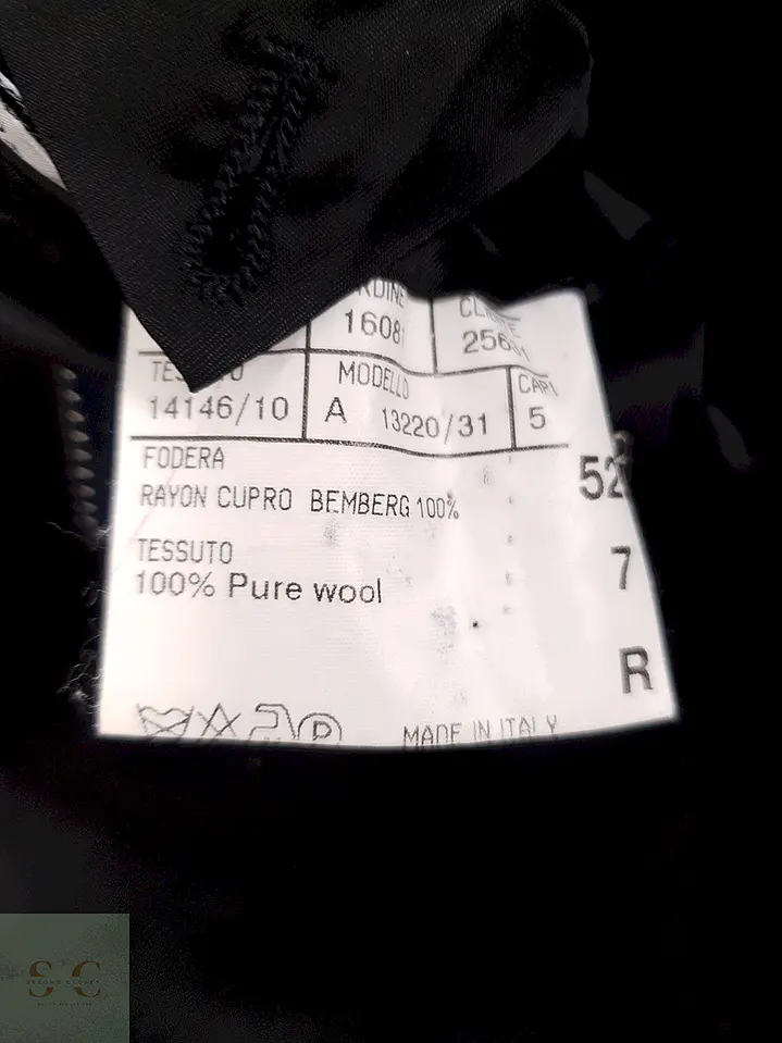 Blazer Canali Negro Raya Diplomática Lana Sastrería Italiana Talla L 12