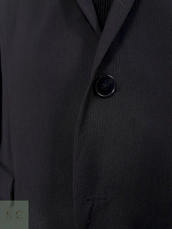 Blazer Sprit Negro Rayas Sutiles Mezcla Lana Virgen - Talla M 3
