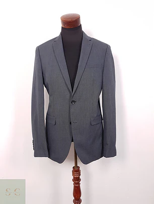 Blazer Angelo Litrico Slim Fit Plomo Azulado - Talla SM