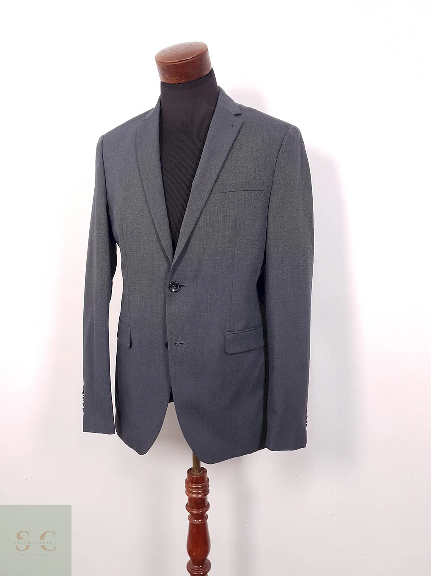 Blazer Angelo Litrico Slim Fit Plomo Azulado - Talla SM 2